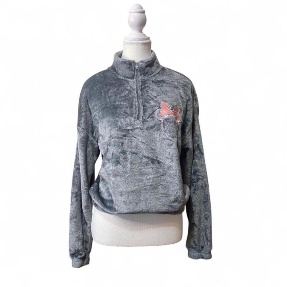 Disney Mickey and Friends Gray Fleece Pullover